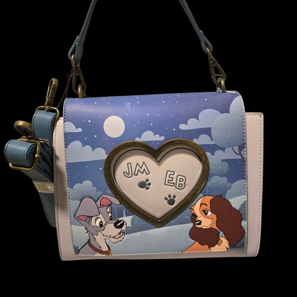Loungefly Handbags - Loungefly Lady and the Tramp Crossbody Bag - Blue and White